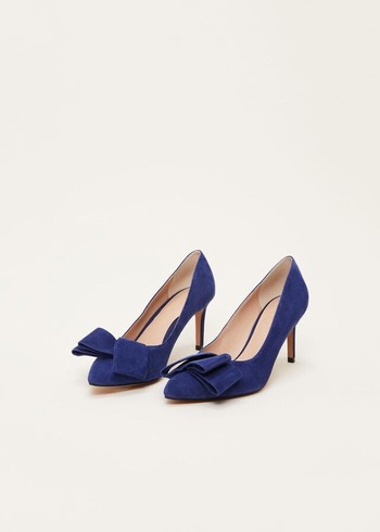 Phase Eight Bow Front Court Heels Blue Canada | UJKPTE-258